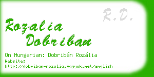 rozalia dobriban business card