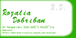 rozalia dobriban business card